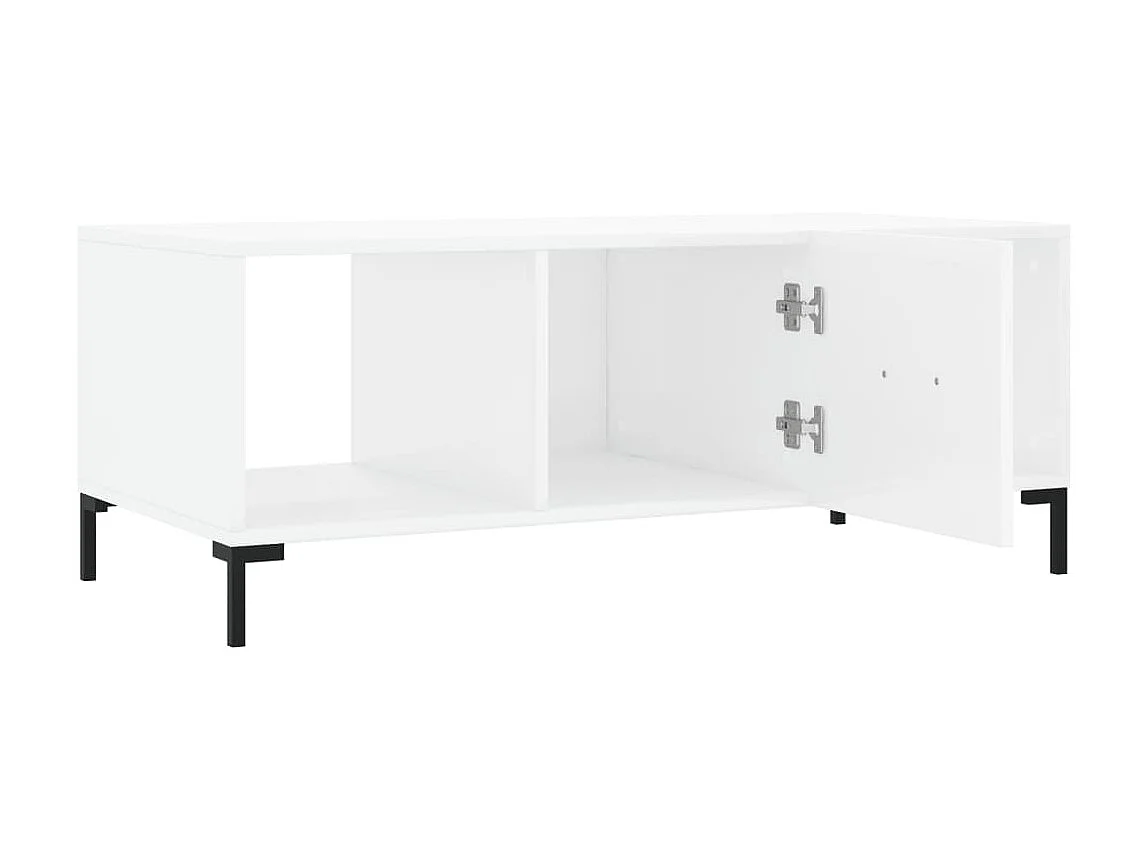 Couchtisch Beistelltisch Hochglanz-Weiß 102x50x40 cm Holzwerkstoff -MN88124