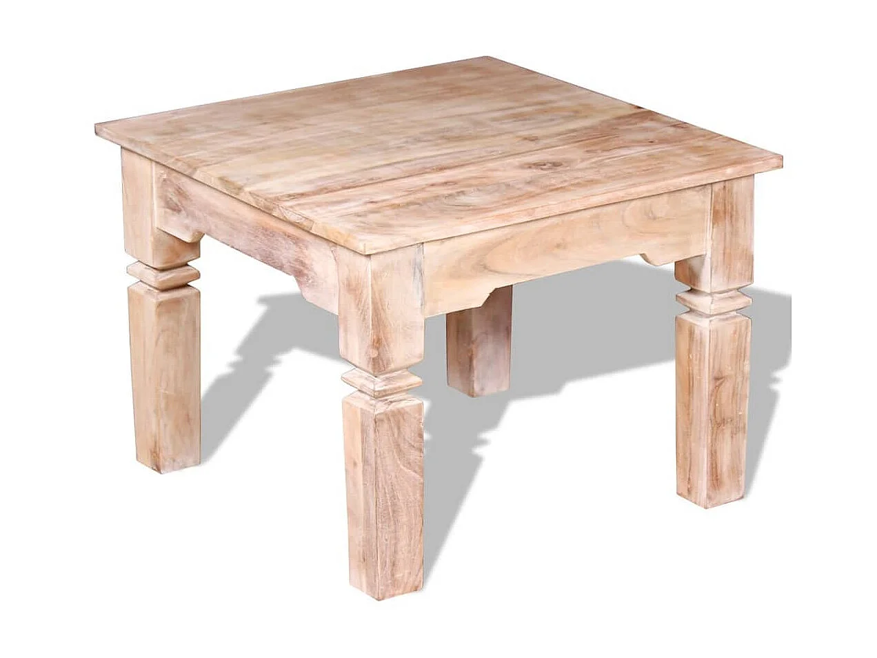 Couchtisch Beistelltisch Akazienholz 60 x 60 x 45 cm -MN49346