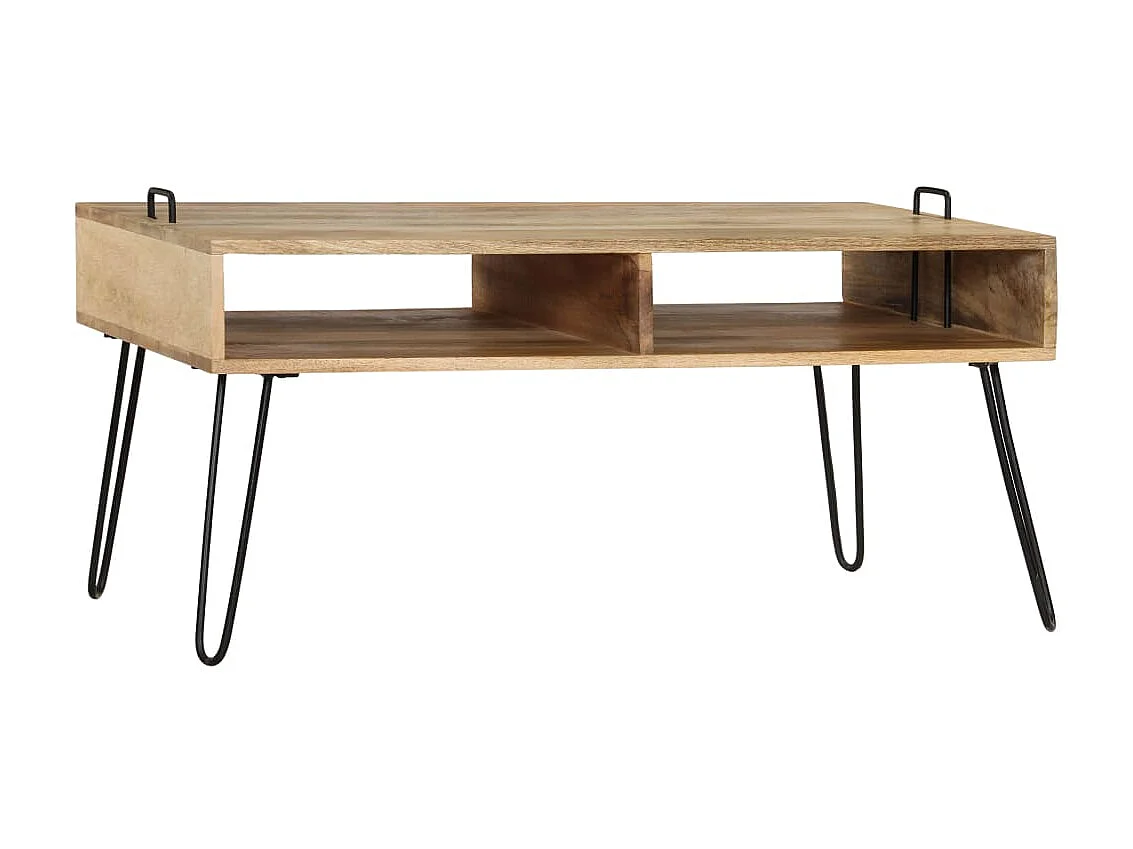 Couchtisch Beistelltisch Mangoholz Massiv 100 x 60 x 45 cm -MN62107