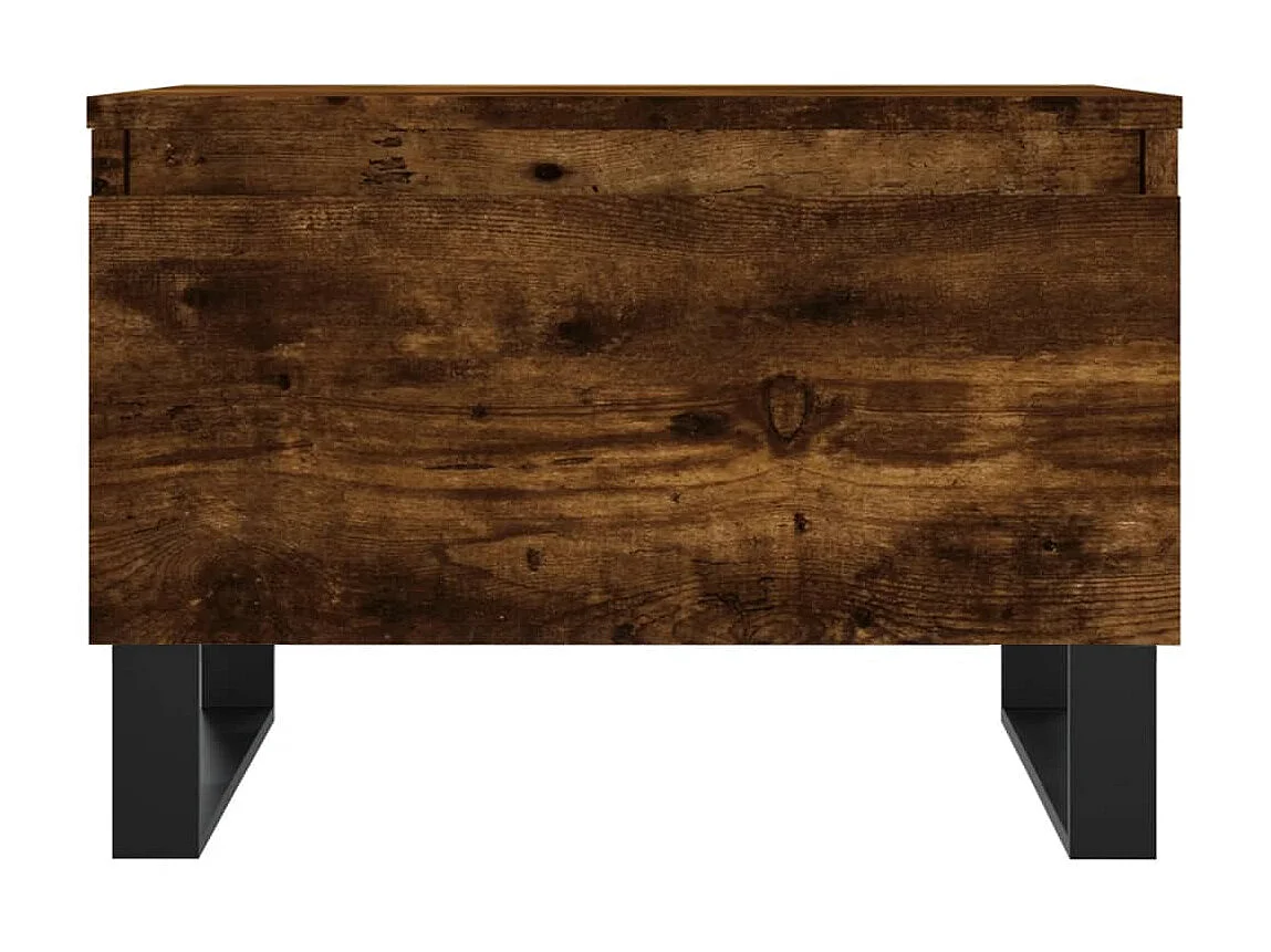 2er-Set Couchtische Beistelltisch Räuchereiche 50x46x35 cm Holzwerkstoff -MN58041