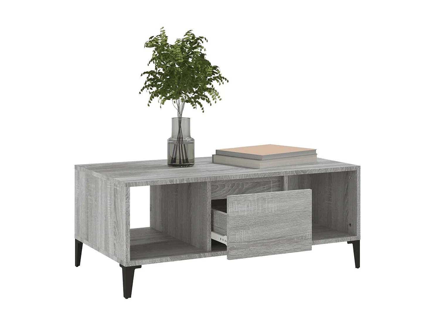 Couchtisch Beistelltisch Grau Sonoma 90x50x36,5 cm Holzwerkstoff -MN43887