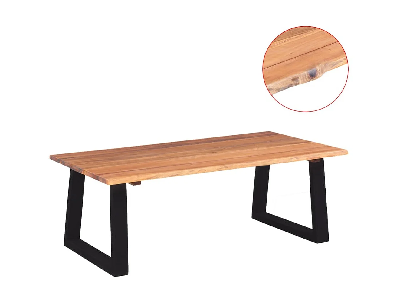 Couchtisch Beistelltisch Akazienholz Massiv 110 x 60 x 40 cm -MN14275