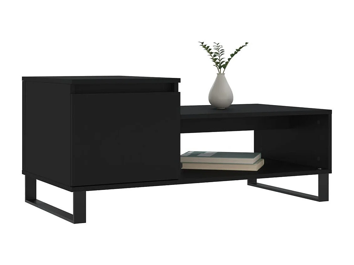 Couchtisch Beistelltisch Schwarz 100x50x45 cm Holzwerkstoff -MN21148