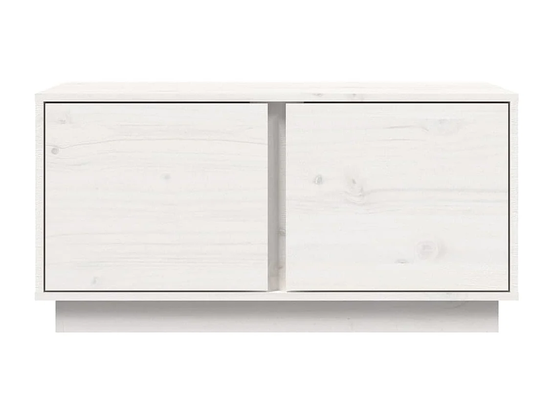 Couchtisch Beistelltisch Weiß 80x50x40 cm Massivholz Kiefer -MN26402