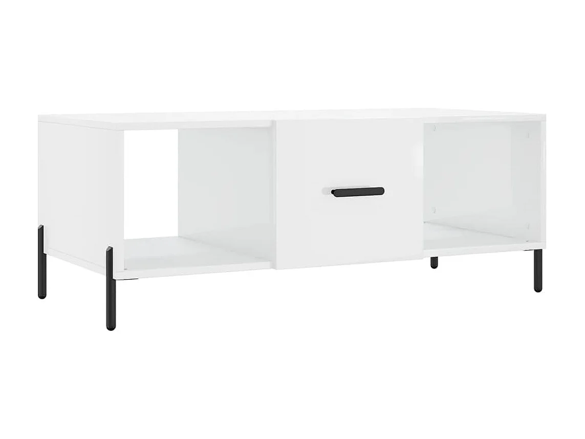 Couchtisch Beistelltisch Hochglanz-Weiß 102x50x40 cm Holzwerkstoff -MN67586