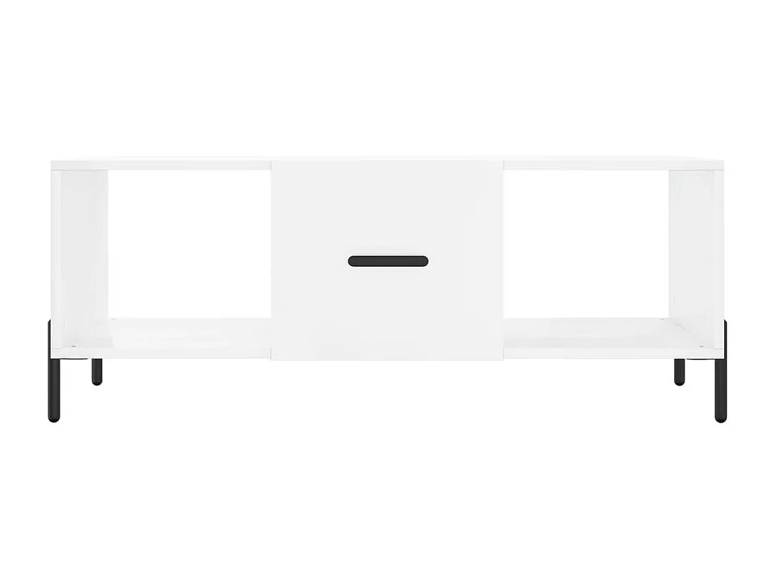 Couchtisch Beistelltisch Hochglanz-Weiß 102x50x40 cm Holzwerkstoff -MN67586