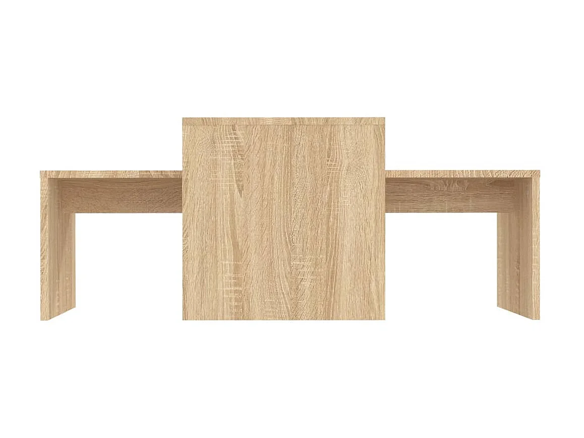Couchtisch,Beistelltisch-Set Sonoma-Eiche 100x48x40 cm Holzwerkstoff -MN70954