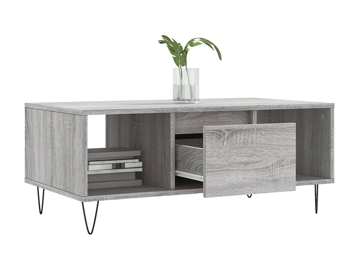 Couchtisch Beistelltisch Grau Sonoma 90x50x36,5 cm Holzwerkstoff -MN33337