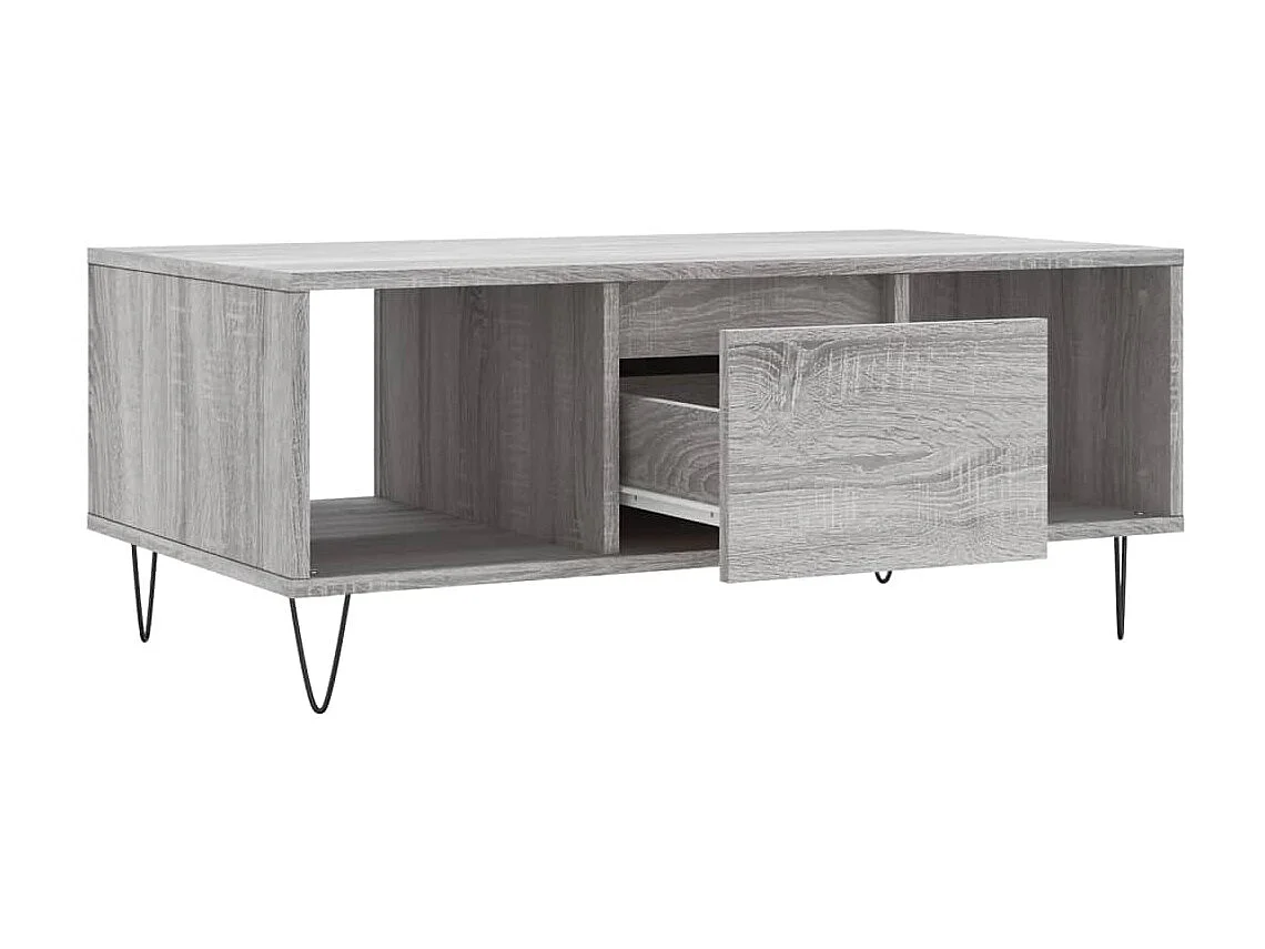 Couchtisch Beistelltisch Grau Sonoma 90x50x36,5 cm Holzwerkstoff -MN33337