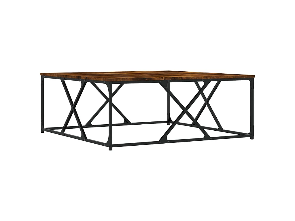 Couchtisch Beistelltisch Räuchereiche 100x100x40 cm Holzwerkstoff -MN10132