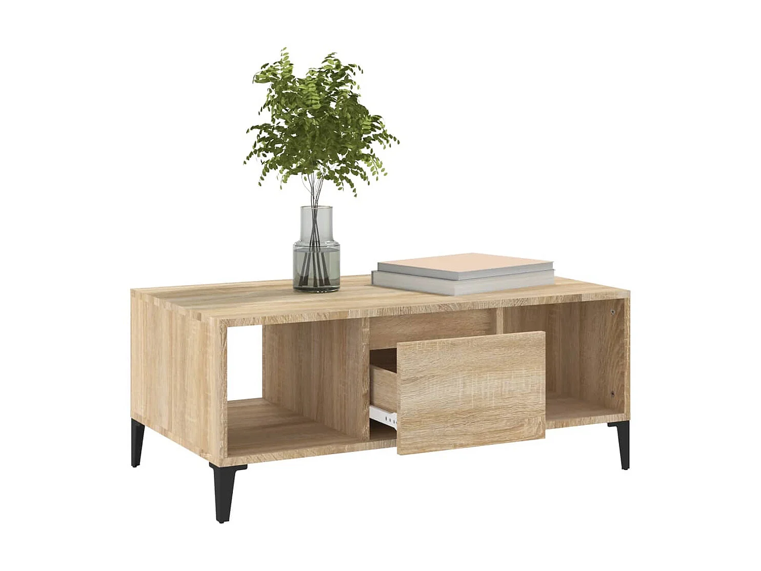 Couchtisch Beistelltisch Sonoma-Eiche 90x50x36,5 cm Holzwerkstoff -MN16829