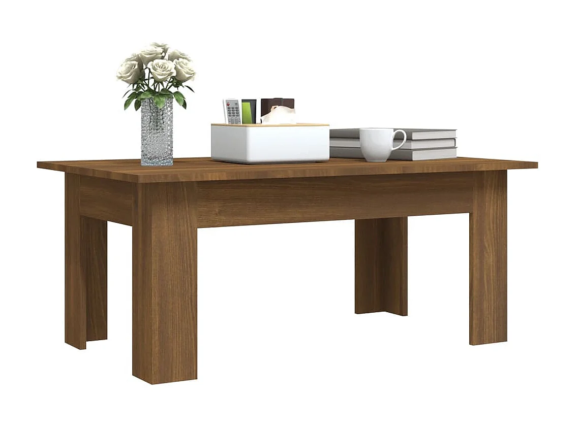 Couchtisch Braun Beistelltisch Eichen-Optik 100x60x42 cm Holzwerkstoff -MN81238