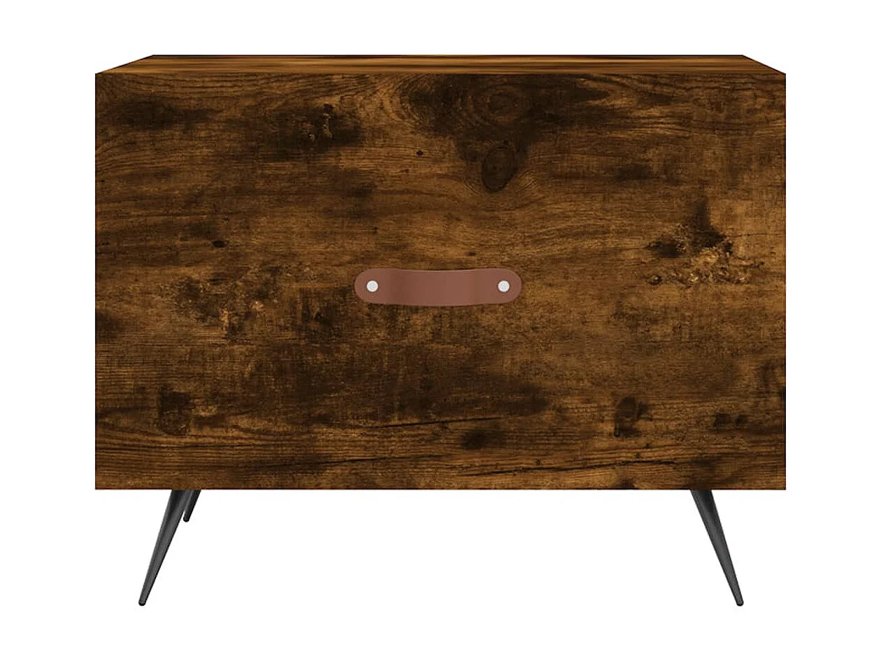 2er-Set Couchtische Beistelltisch Räuchereiche 50x50x40 cm Holzwerkstoff -MN48875