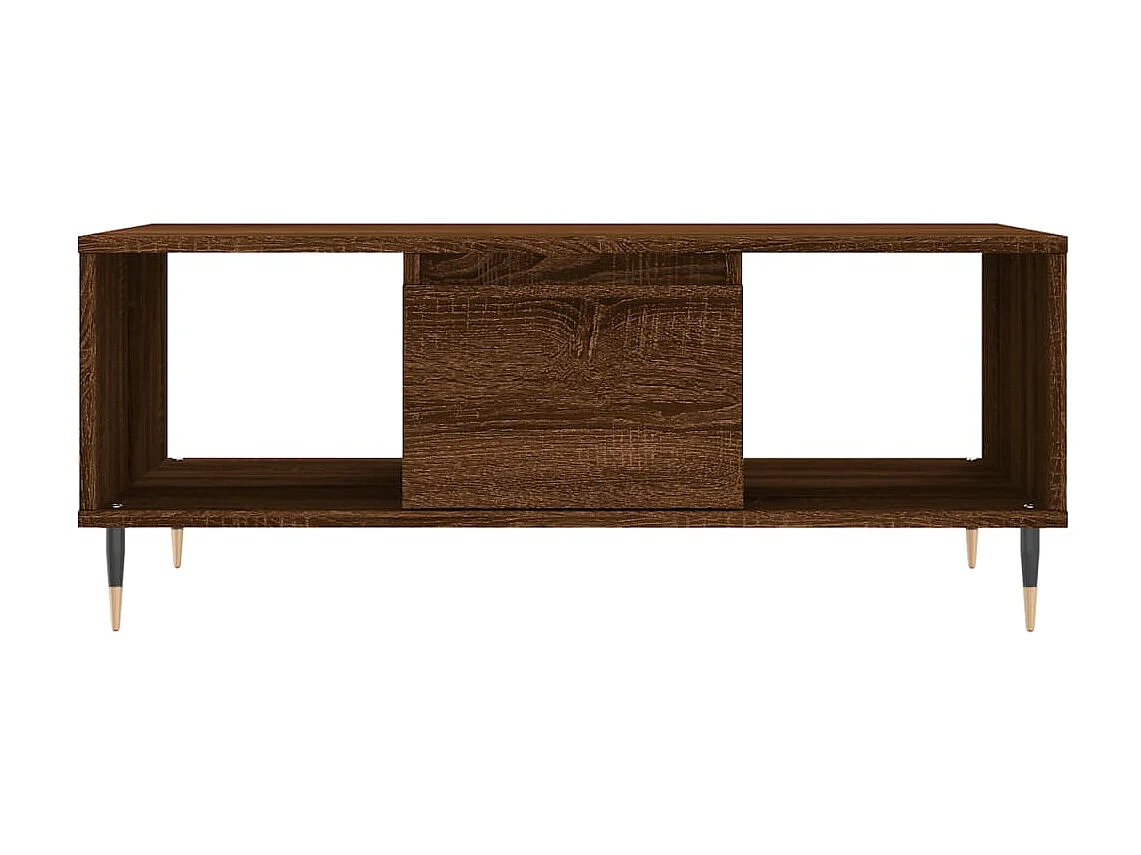 Couchtisch Braun Beistelltisch Eichen-Optik 90x50x36,5 cm Holzwerkstoff -MN20950