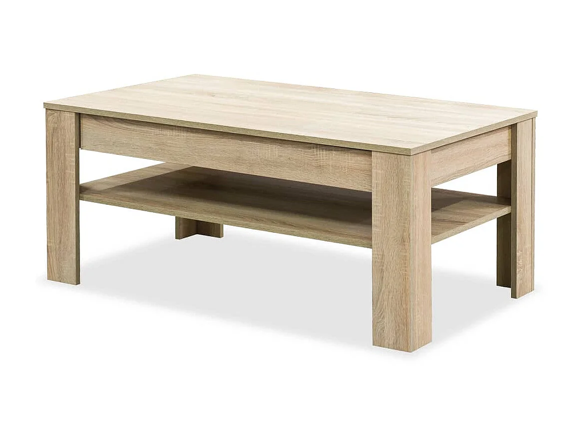 Couchtisch Beistelltisch Holzwerkstoff 110x65x48 cm Eiche -MN17474