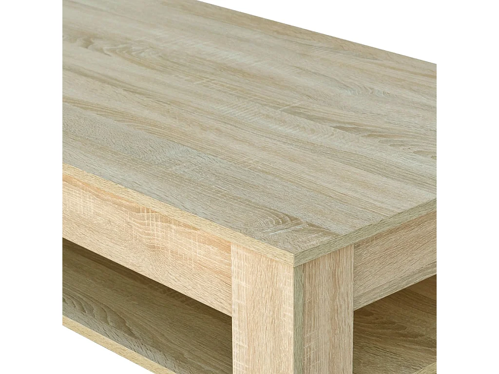 Couchtisch Beistelltisch Holzwerkstoff 110x65x48 cm Eiche -MN17474