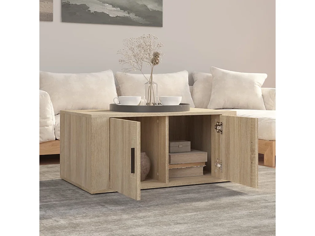 Couchtisch Beistelltisch Sonoma-Eiche 80x50x36 cm Holzwerkstoff -MN79107