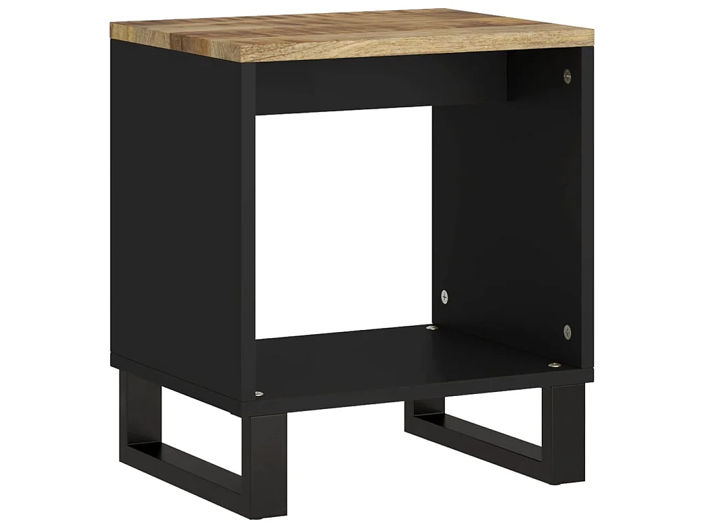 Couchtisch Beistelltisch 40x31x46 cm Massivholz Mango & Holzwerkstoff -MN13535