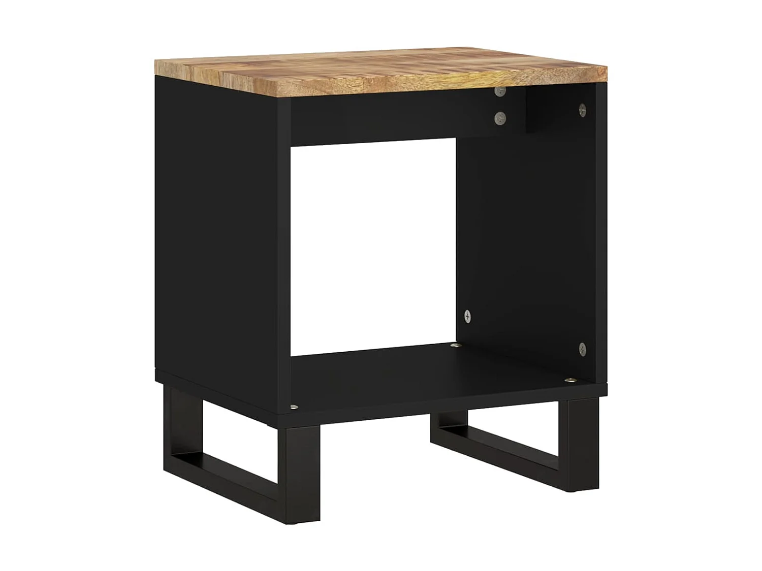 Couchtisch Beistelltisch 40x31x46 cm Massivholz Mango & Holzwerkstoff -MN13535
