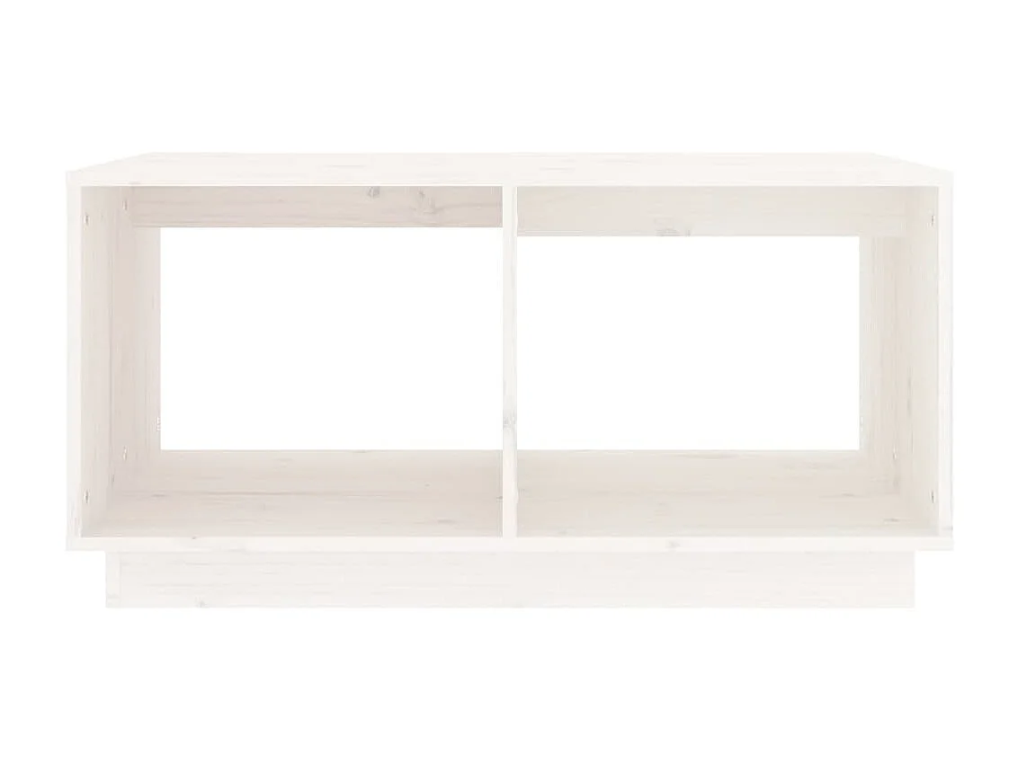 Couchtisch Beistelltisch Weiß 80x50x40 cm Massivholz Kiefer -MN66666