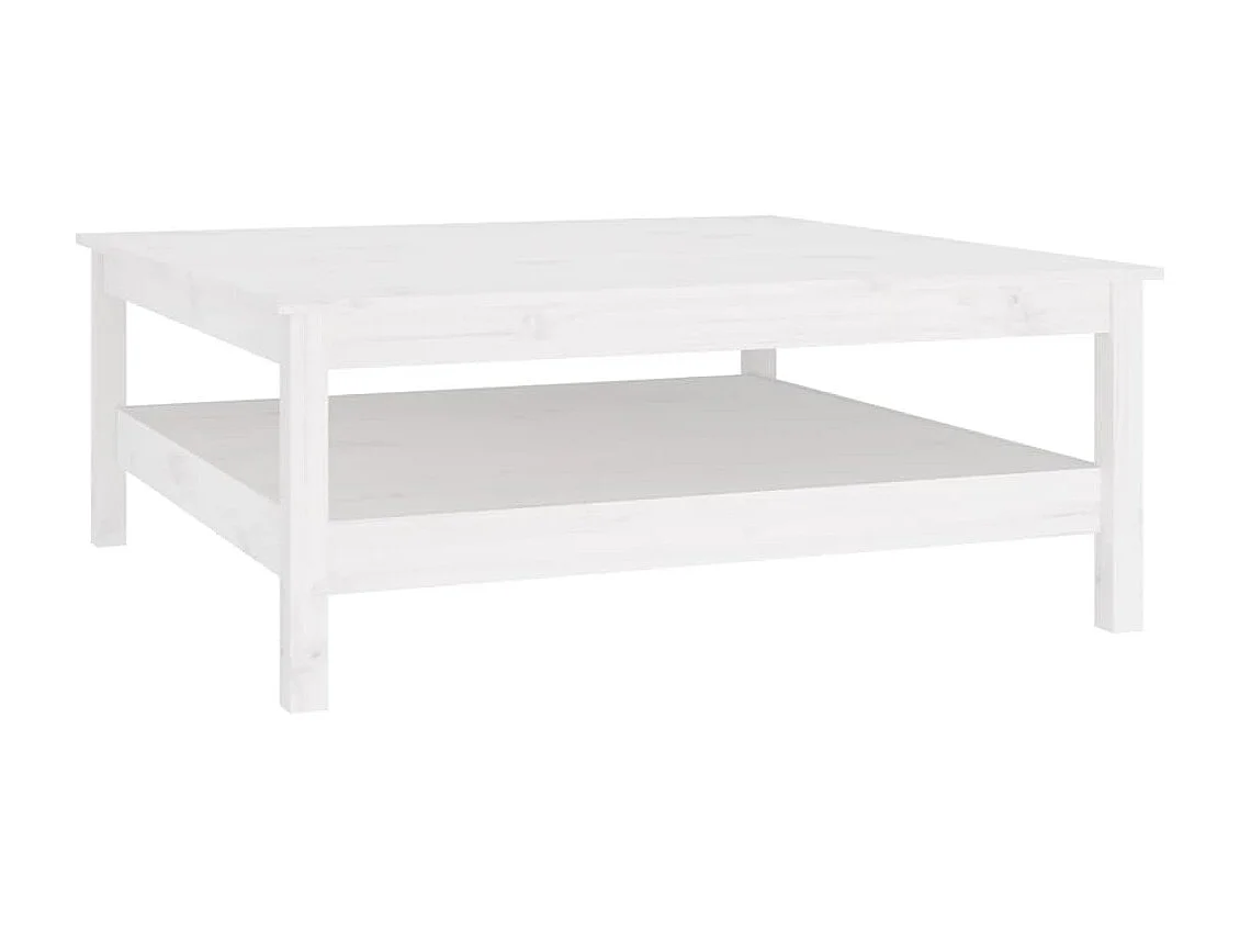 Couchtisch Beistelltisch Weiß 100x100x40 cm Massivholz Kiefer -MN85534