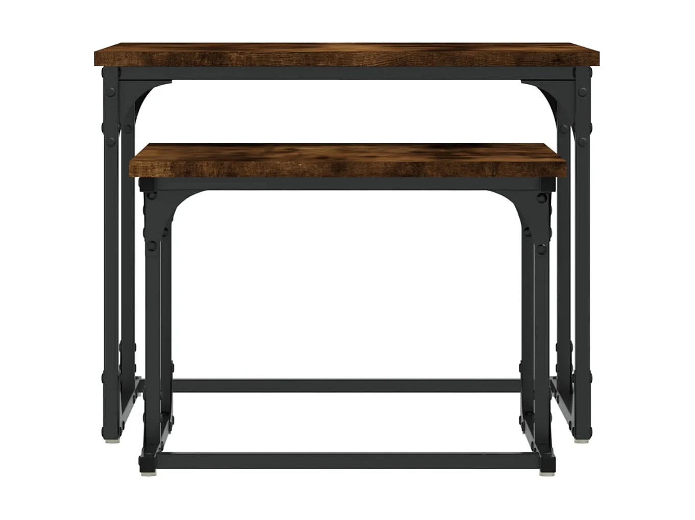 2er-Set Satztische Couchtische Räuchereiche Holzwerkstoff -MN56843