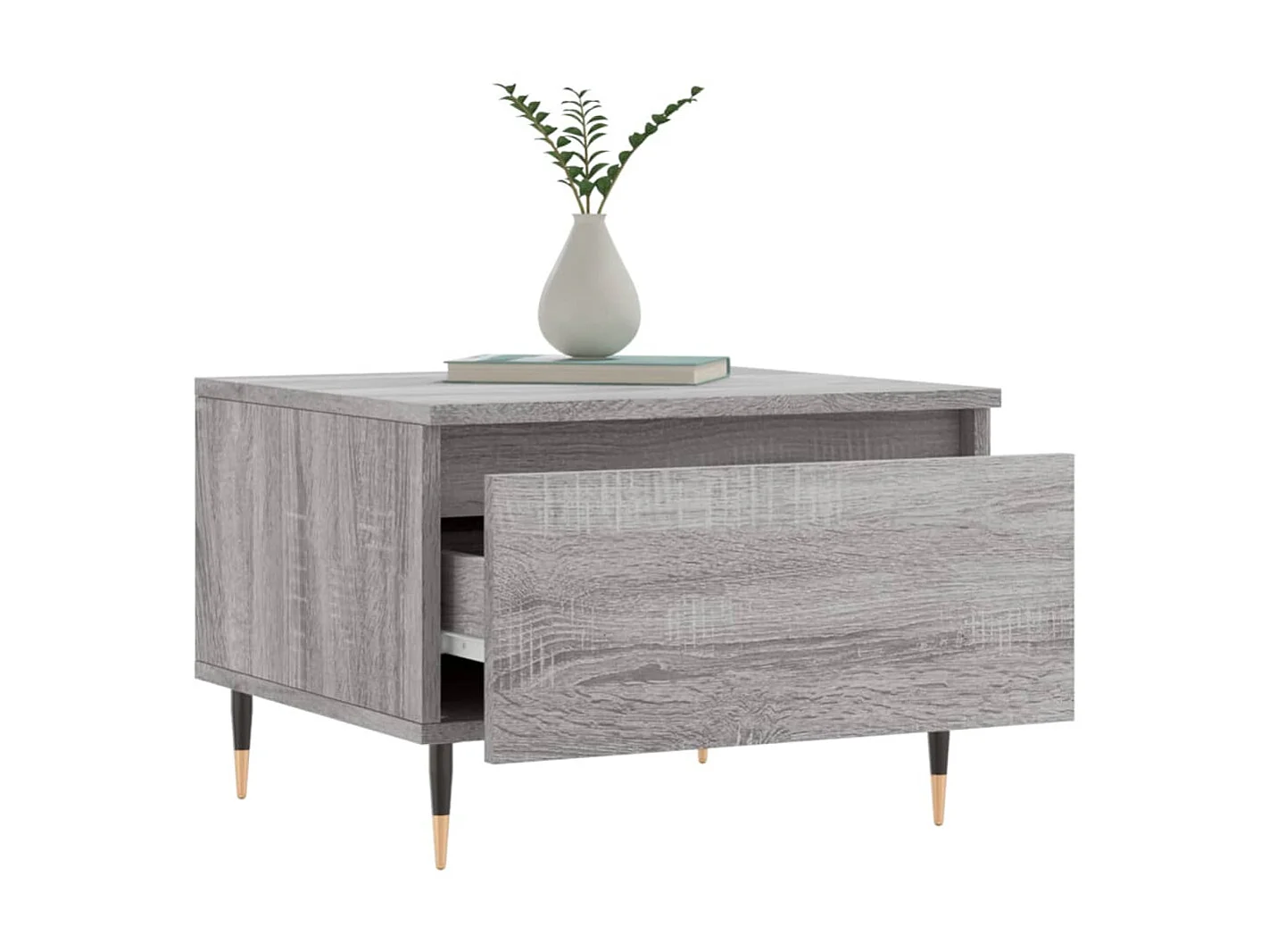 2er-Set Couchtische Beistelltisch Grau Sonoma 50x46x35 cm Holzwerkstoff -MN19728