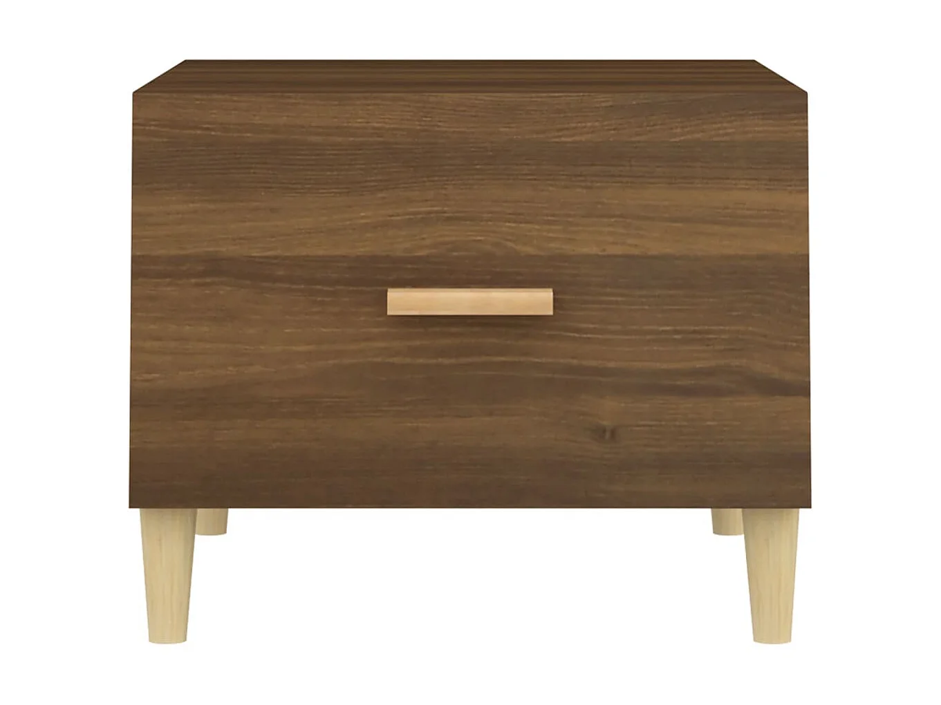 Couchtisch Braun Beistelltisch Eiche 50x50x40 cm Holzwerkstoff -MN71750