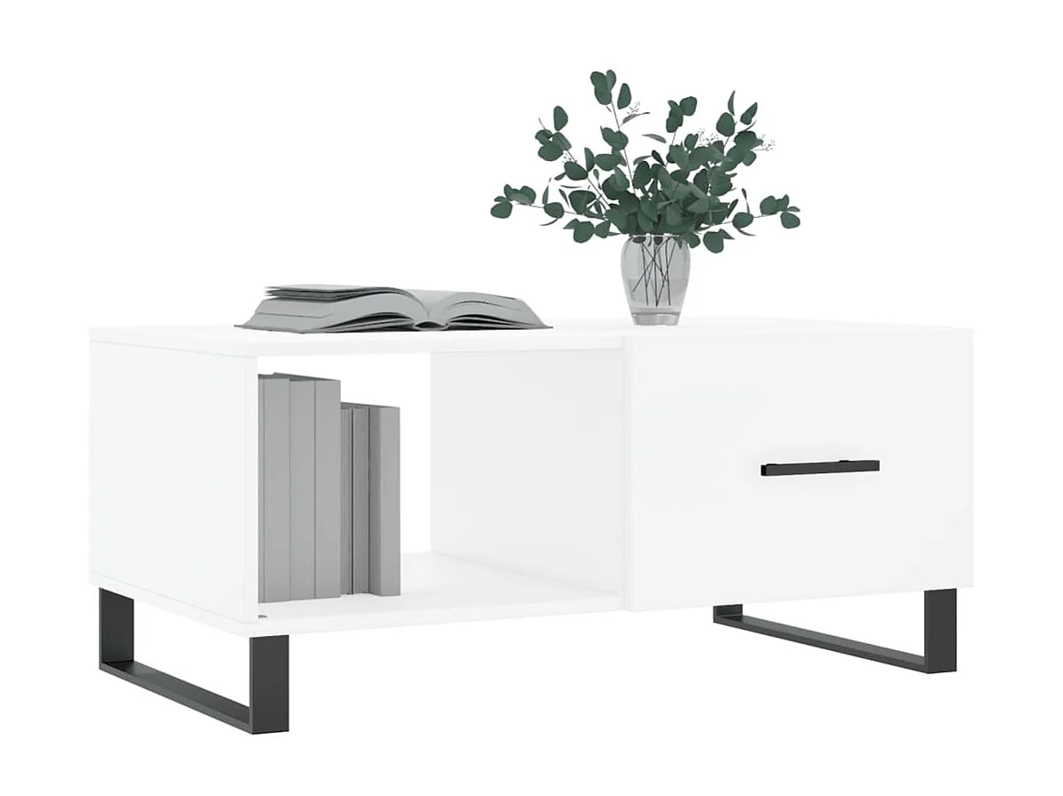 Couchtisch Beistelltisch Weiß 90x50x40 cm Holzwerkstoff -MN19537