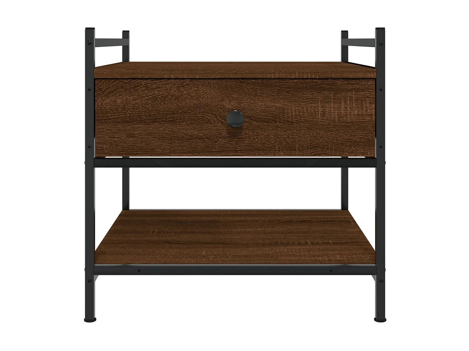 Couchtisch Braun Beistelltisch Eichen-Optik 50x50x50 cm Holzwerkstoff -MN23464