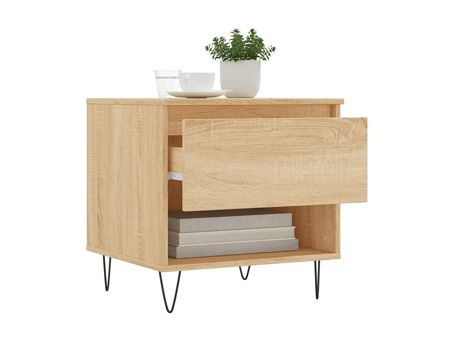 2er-Set Couchtische Beistelltisch Sonoma-Eiche 50x46x50 cm Holzwerkstoff -MN28179