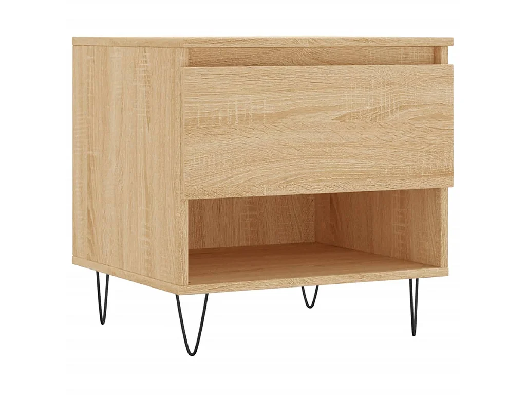 2er-Set Couchtische Beistelltisch Sonoma-Eiche 50x46x50 cm Holzwerkstoff -MN28179