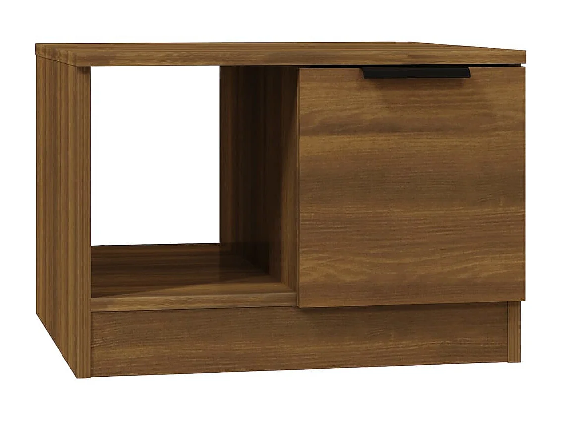 Couchtisch Braun Beistelltisch Eichen-Optik 50x50x36 cm Holzwerkstoff -MN26328