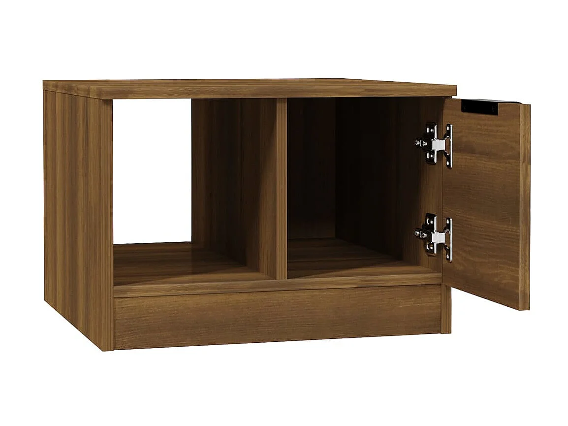 Couchtisch Braun Beistelltisch Eichen-Optik 50x50x36 cm Holzwerkstoff -MN26328