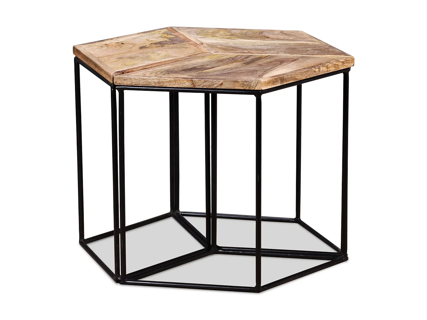 Couchtisch Beistelltisch Massivholz Mango 56x48x40 cm -MN66444