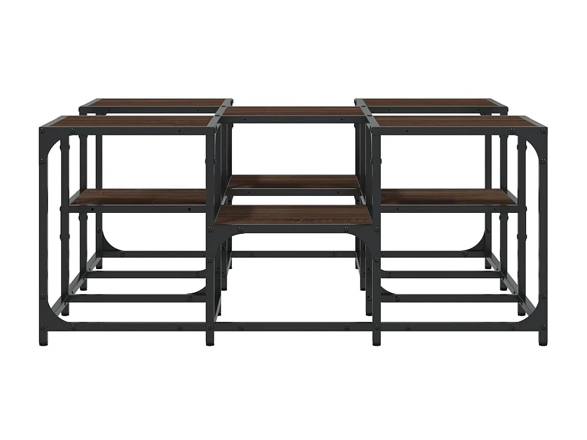 Couchtisch Braun Beistelltisch Eichen-Optik 91x91x40 cm Holzwerkstoff -MN21399