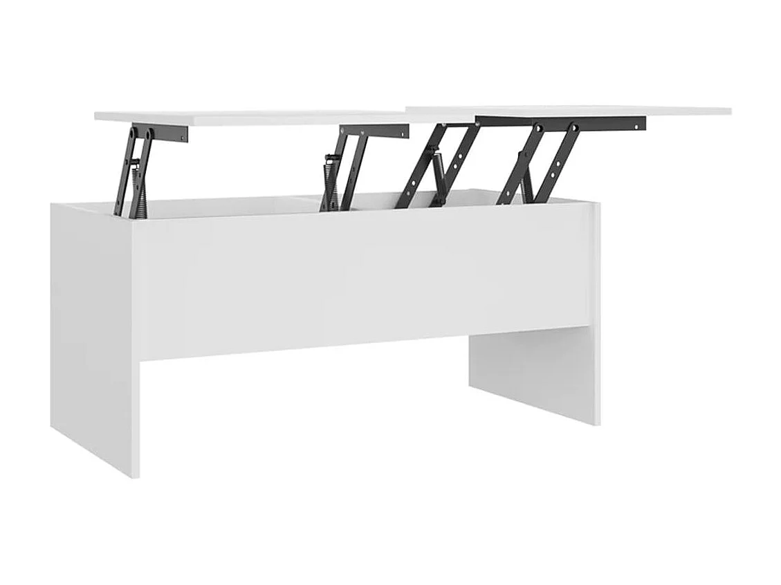 Couchtisch Beistelltisch Weiß 102x50,5x46,5 cm Holzwerkstoff -MN55431