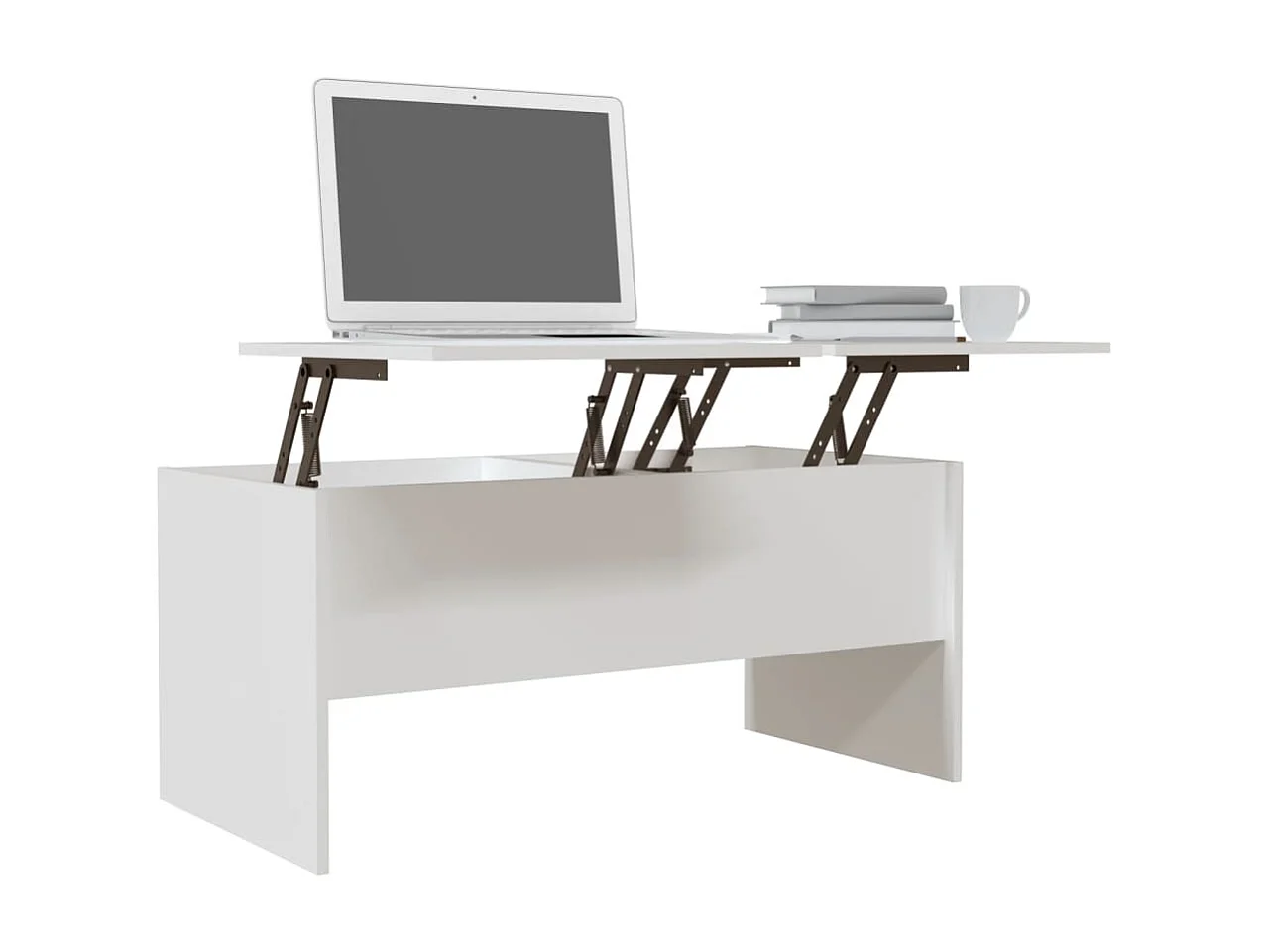 Couchtisch Beistelltisch Weiß 102x50,5x46,5 cm Holzwerkstoff -MN55431