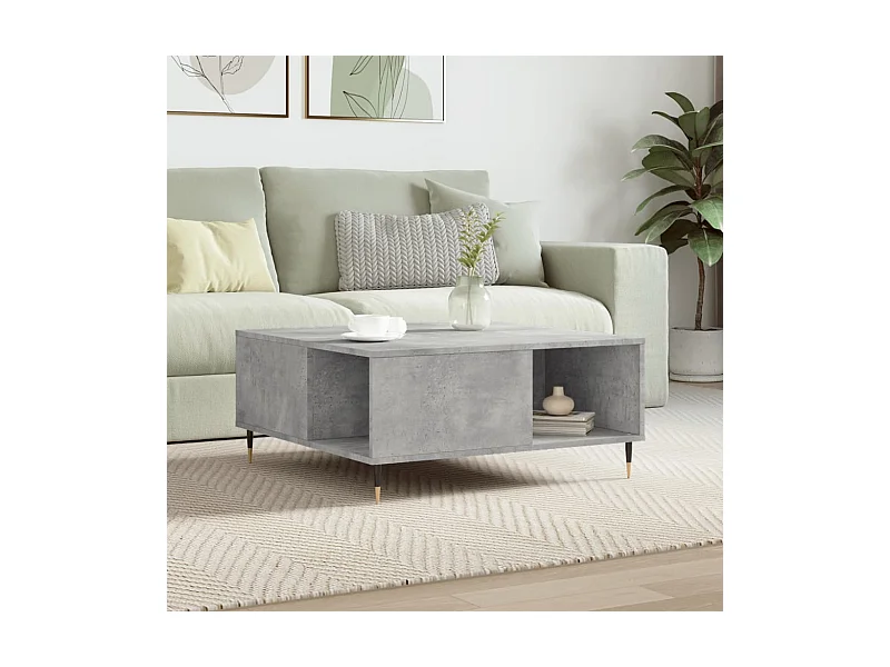Couchtisch Beistelltisch Betongrau 80x80x36,5 cm Holzwerkstoff -MN29965