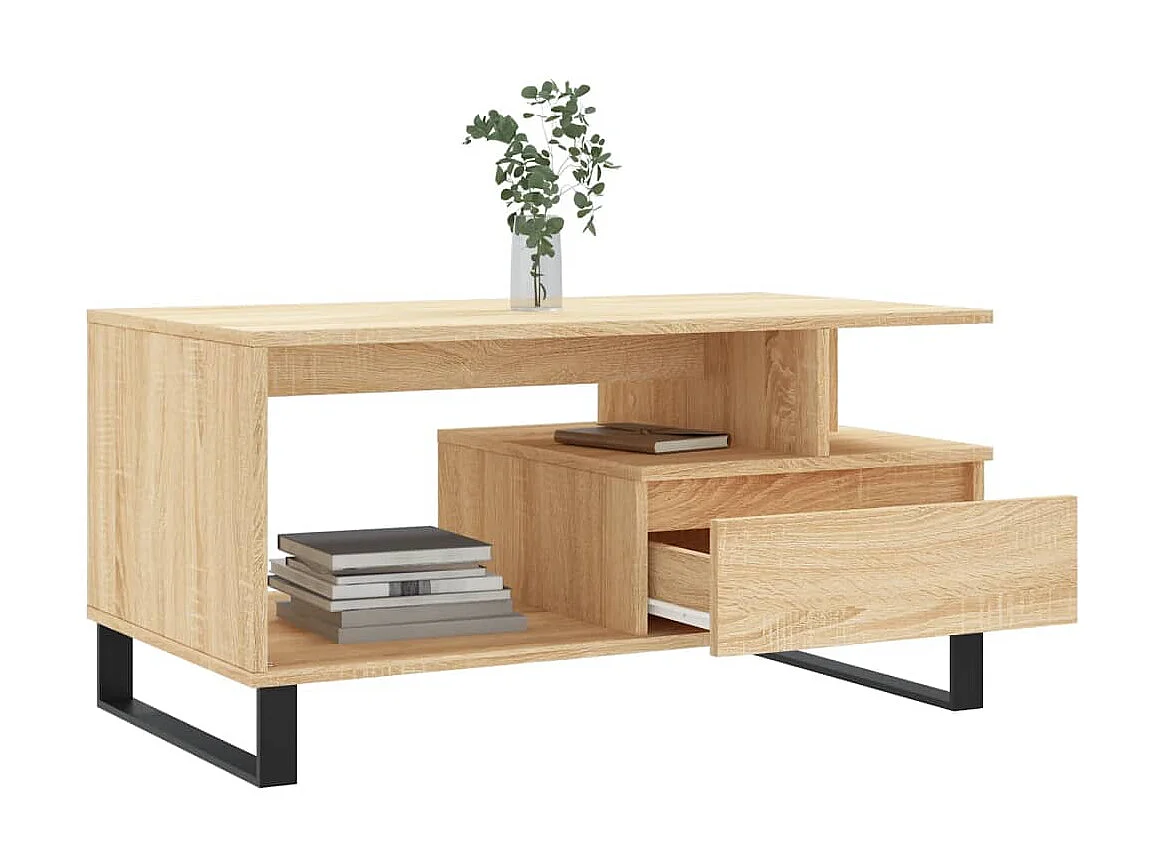 Couchtisch Beistelltisch Sonoma-Eiche 90x49x45 cm Holzwerkstoff -MN57367
