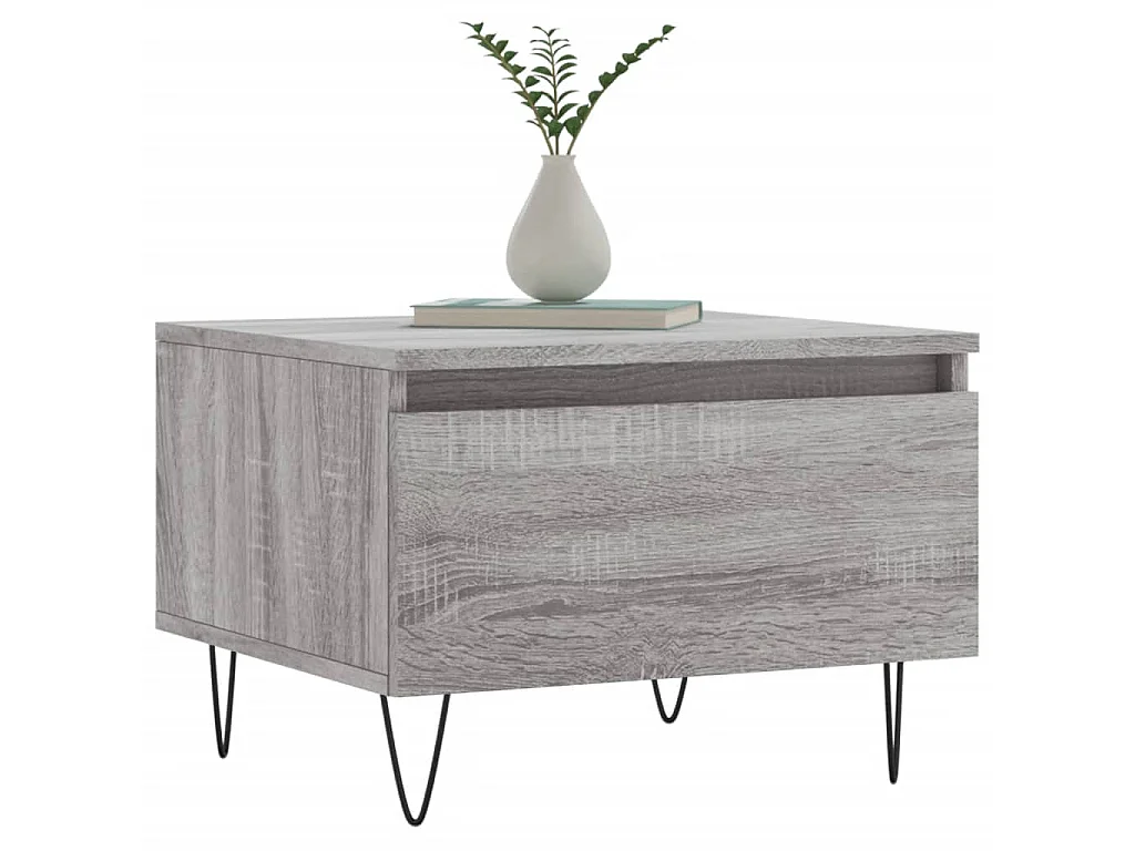 2er-Set Couchtische Beistelltisch Grau Sonoma 50x46x35 cm Holzwerkstoff -MN38763