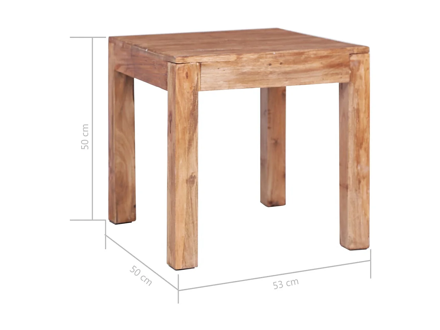 Couchtisch Beistelltisch 53x50x50 cm Altholz Massiv -MN17422