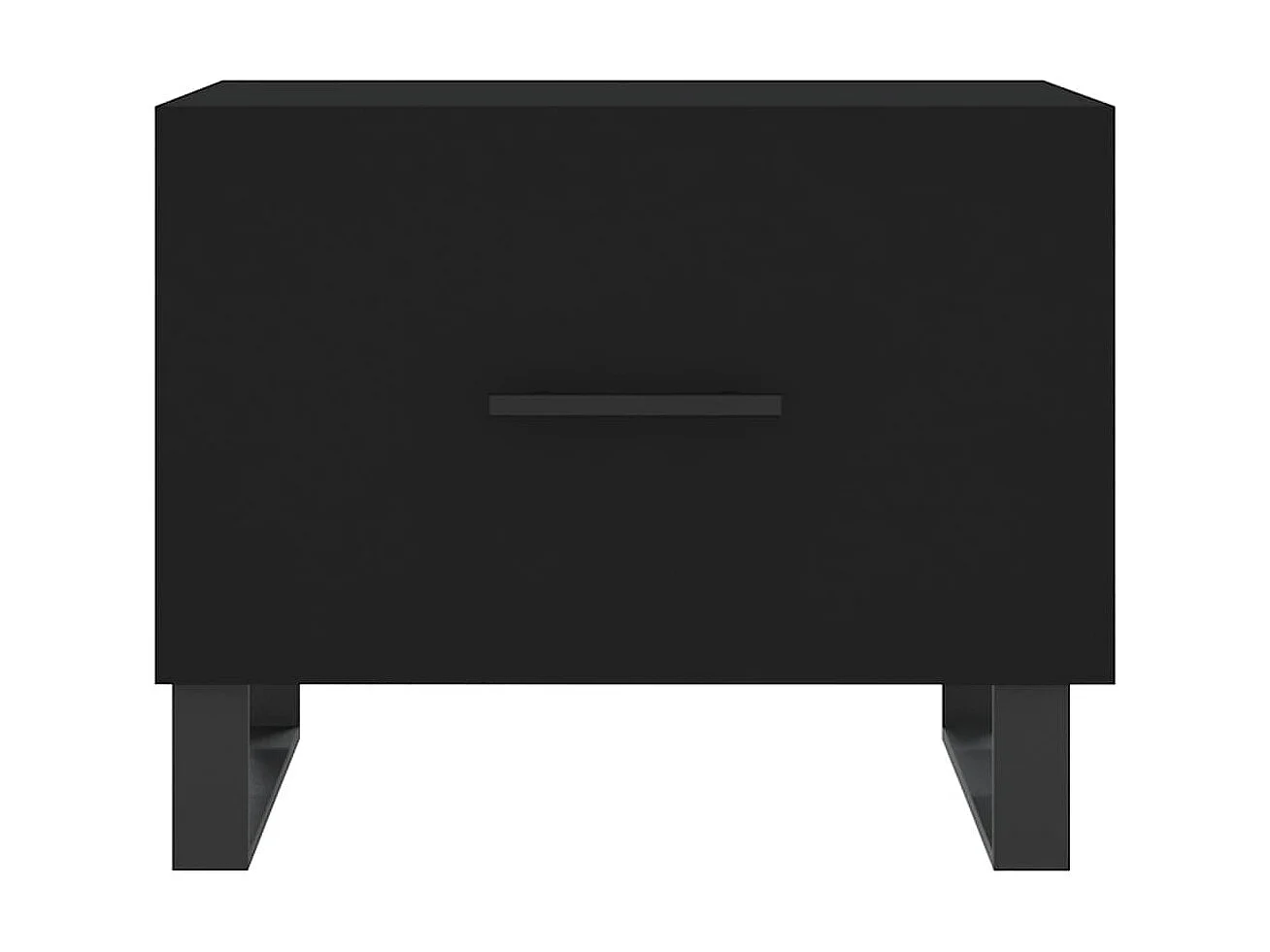 2er-Set Couchtische Beistelltisch Schwarz 50x50x40 cm Holzwerkstoff -MN11633