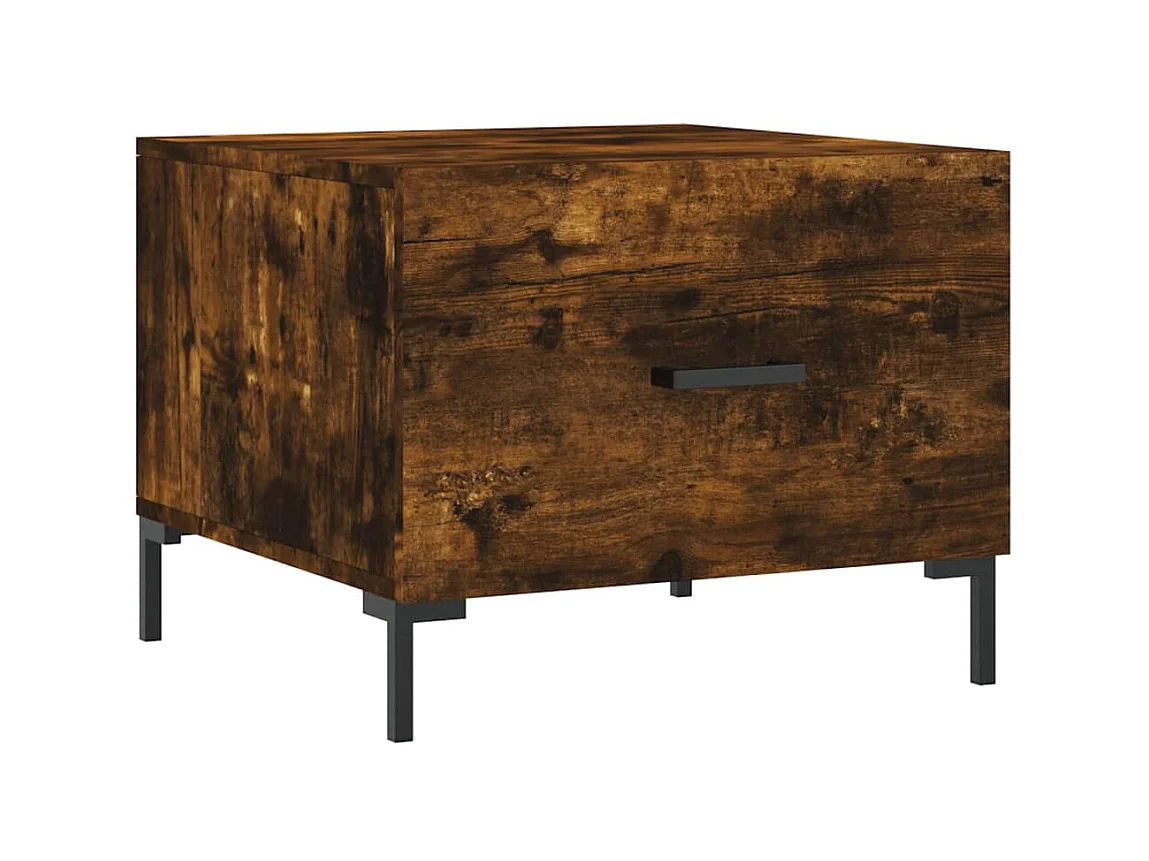 Couchtisch Beistelltisch Räuchereiche 50x50x40 cm Holzwerkstoff -MN71969