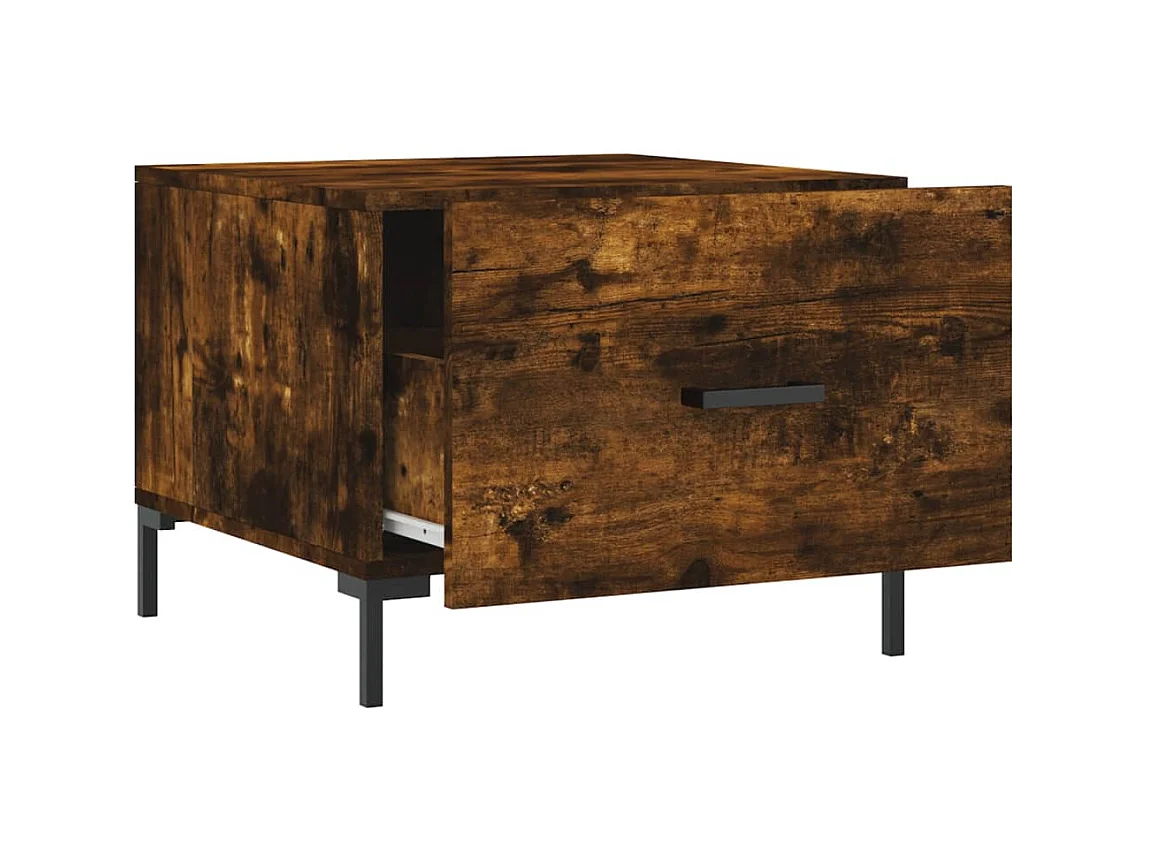 Couchtisch Beistelltisch Räuchereiche 50x50x40 cm Holzwerkstoff -MN71969