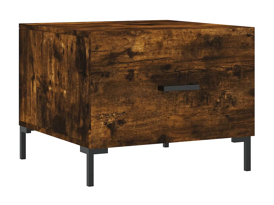 Couchtisch Beistelltisch Räuchereiche 50x50x40 cm Holzwerkstoff -MN71969