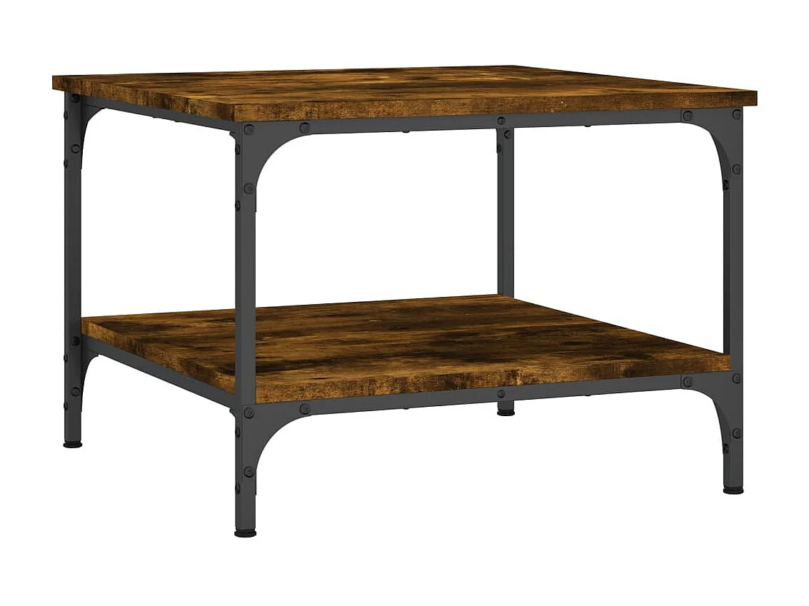 Couchtisch Beistelltisch Räuchereiche 55x55x40 cm Holzwerkstoff -MN47854