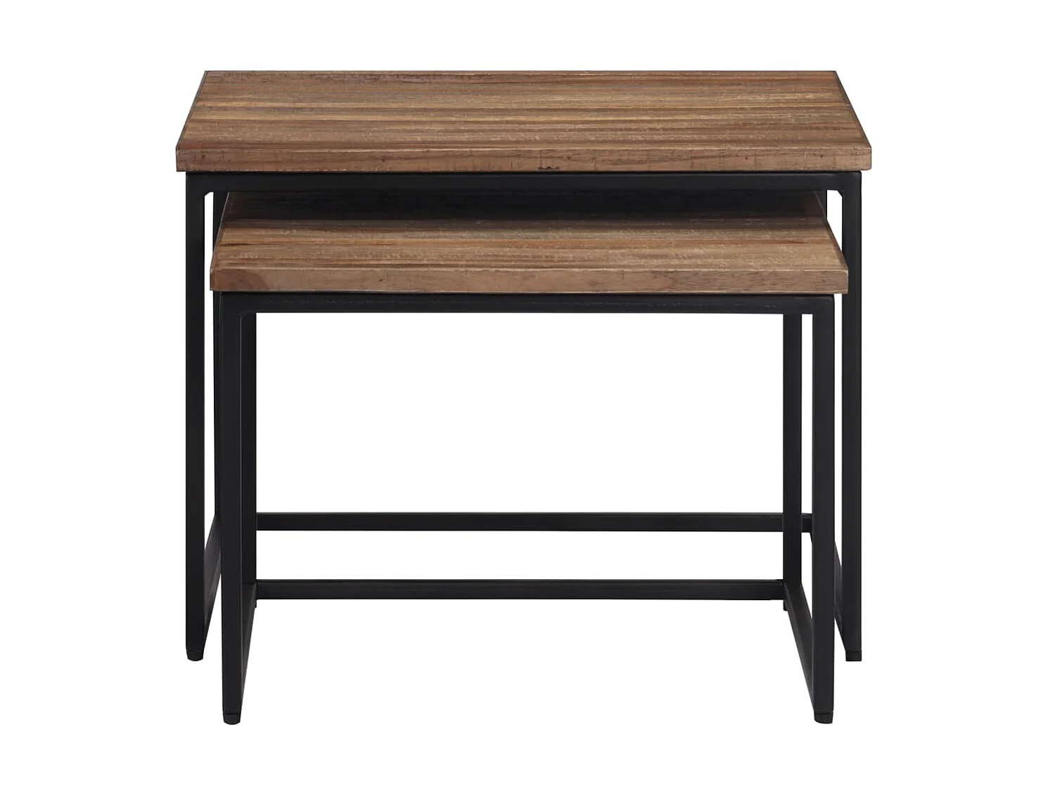 2er-Set Satztische Couchtische Massivholz Teak -MN40474