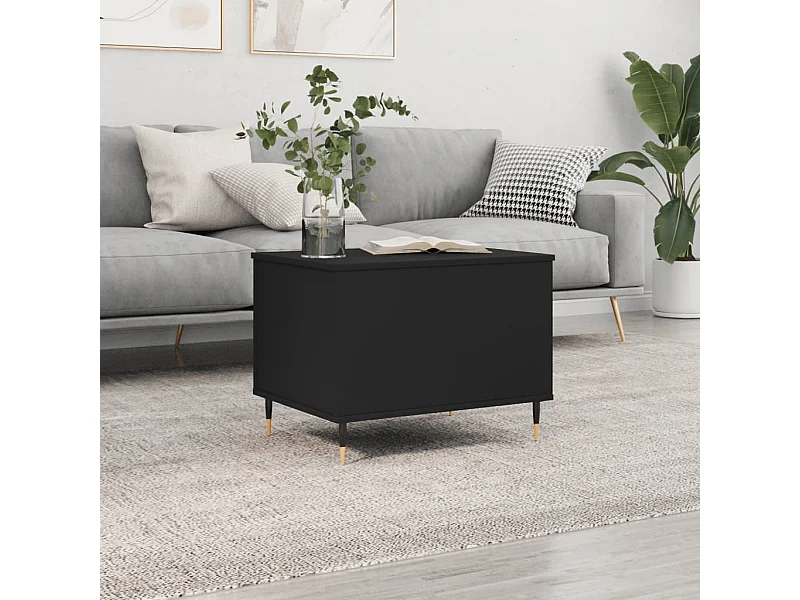 Couchtisch Beistelltisch Schwarz 60x44,5x45 cm Holzwerkstoff -MN55860