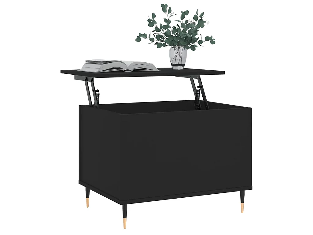 Couchtisch Beistelltisch Schwarz 60x44,5x45 cm Holzwerkstoff -MN55860